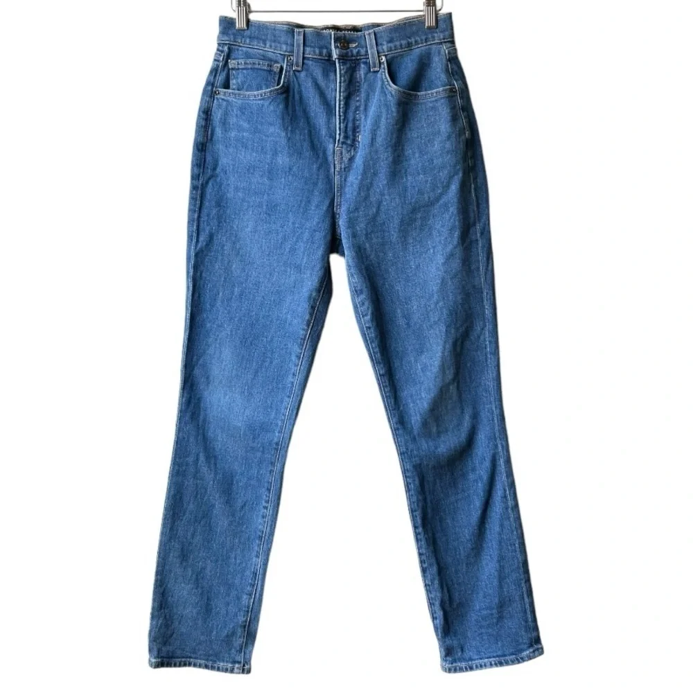 Veronica Beard Blue Alenah Slim Straight Jean in Midmorning Sun Sz 27